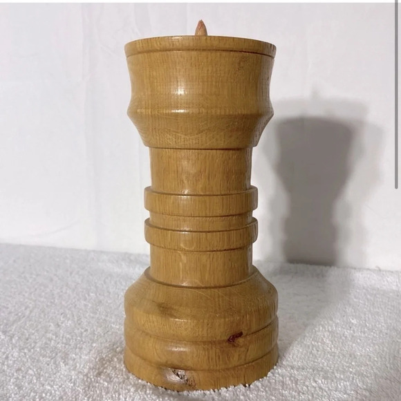 Vintage Wooden Handmade Candle  Holder - Picture 2 of 11